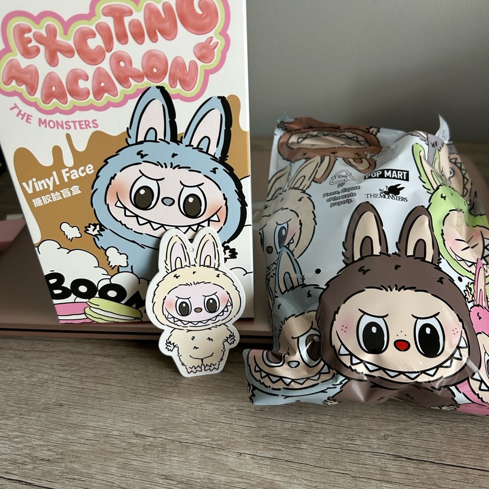 Authentic Pop Mart Exciting Macaron Soy Milk New Labubu